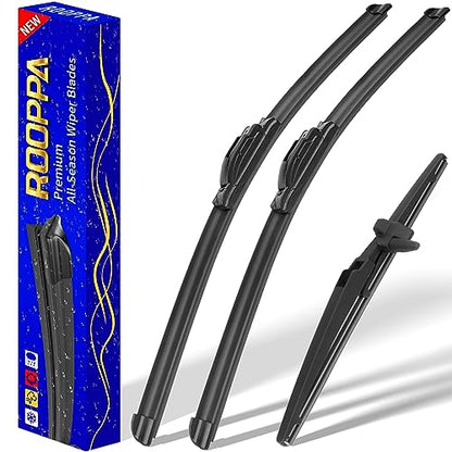 3 Wipers Fits Toyota 4Runner 2010