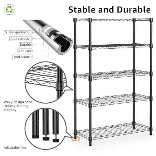 1250 lbs Storage Shelving Utility Shelving Unit 5 (5 Count)