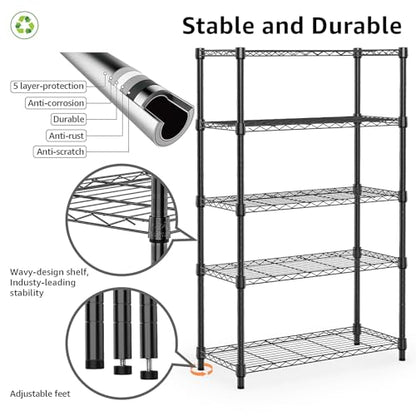 1250 lbs Storage Shelving Utility Shelving Unit 5 (5 Count)