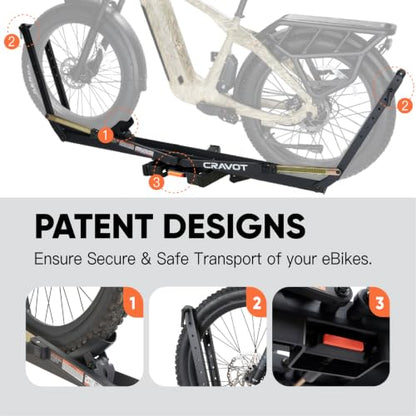 Single Ebike Rack for Tow Hitch 1 Bike