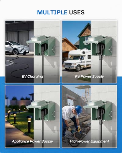 50 Amp 125 250 Volt EV Power Outlet Box