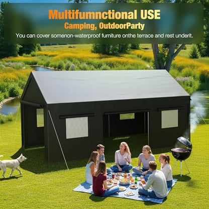 12x20 FT Heavy Duty Carport Tent with All