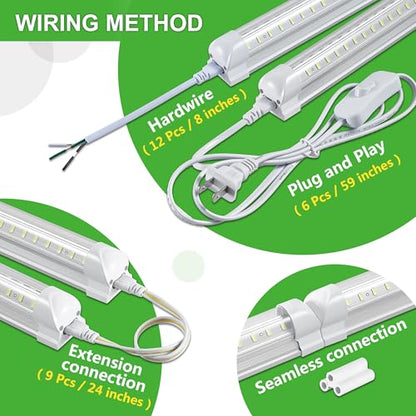 12Pack 4FT LED Shop Light Garage Lights (12 Count)
