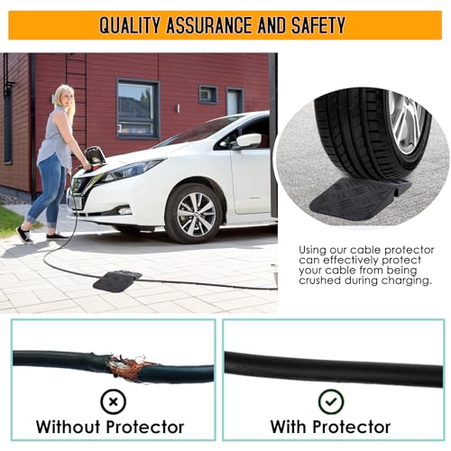 Ev Charger Cable Protector with Handle For Garage Door