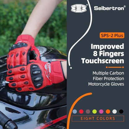 SPS 2 Plus Unisex Touchscreen Road Racing Motorcycle MTB Sports Gloves Also fit BMX MX ATV Mountain Bike Bicycle Cycling Off