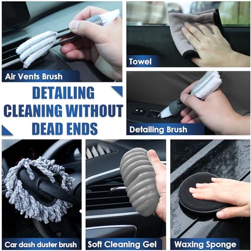 21Pcs Car Cleaning Kit with High Power Handheld Vacuum
