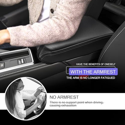 2025 2026 Pathfinder Center Console Cover Compatible with Pathfinder 2022 2023 2024 2025 2026 Accessories Armrest Cover Armrest Console Cover Carbon Fiber Texture