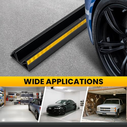 2 Pcs 18'' Parking Car Wheel Stopper for Garage with 2 Installation Methods (2 Count)