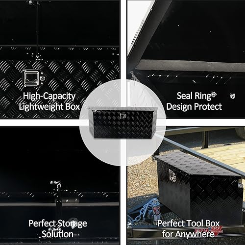 49 Inch Aluminum Trailer Tongue Tool Box 5 Bar Tread Wide Utility
