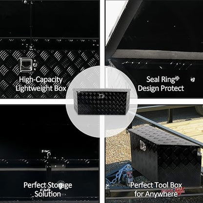 49 Inch Aluminum Trailer Tongue Tool Box 5 Bar Tread Wide Utility
