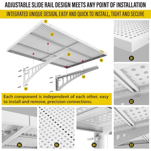 2 Pack 2x3ft Adjustable Garage Wall Shelving 560lbs Load Capacity Heavy Duty Wall Mounted Storage Shelf Metal Floating Shelves for Garage (2 Count)
