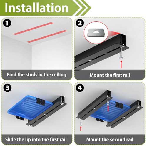 Heavy Duty Ceiling Storage Rack (6 Count)