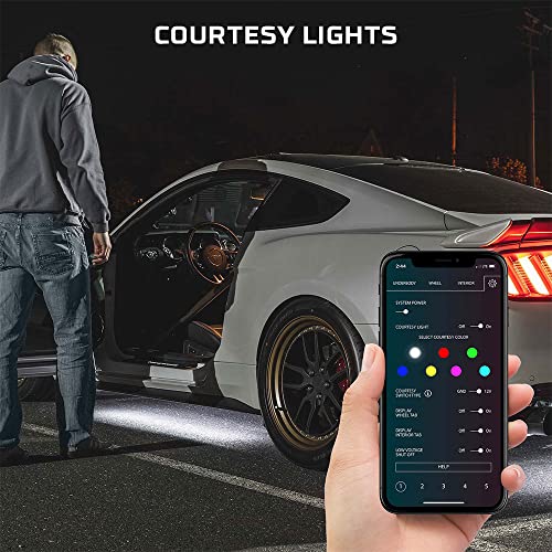 Bluetooth 4pc Million Color LED Car Underglow Lighting Kit
