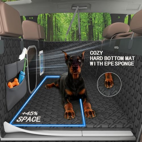 Durable Hard Bottom Dog Car Seat Cover for Large Dogs