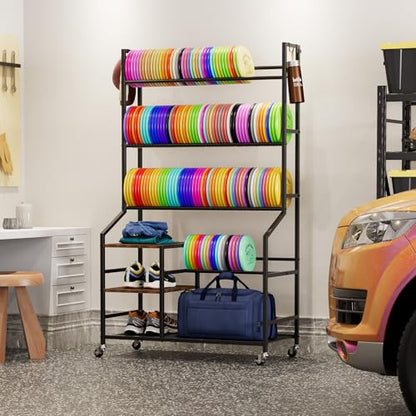 Disc Golf Storage Rack with Wheels