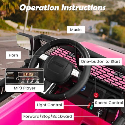 Ride on Car 12V Battery Powered Truck Vehicle with Remote Control