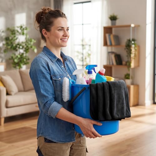 60 Pcs Black Microfiber Towels (60 Count)