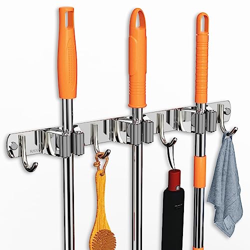 Mop and Broom Holder Wall Mount