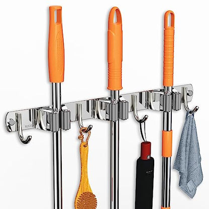 Mop and Broom Holder Wall Mount