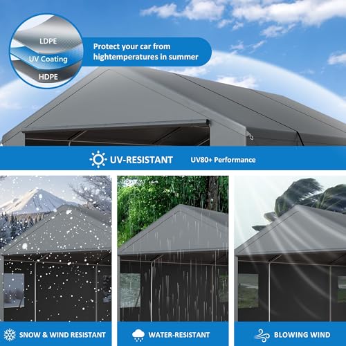 20x20 FT Heavy Duty Carport Tent with All