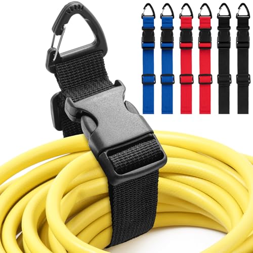 6 Pack Adjustable Extension Cord Holder Straps (6 Count)