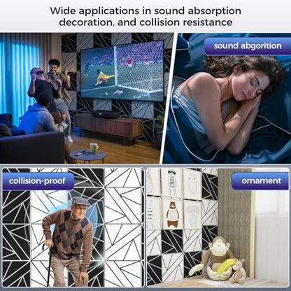 12 Pack 2 Layer Soundproof Wall Panels (12 Count)