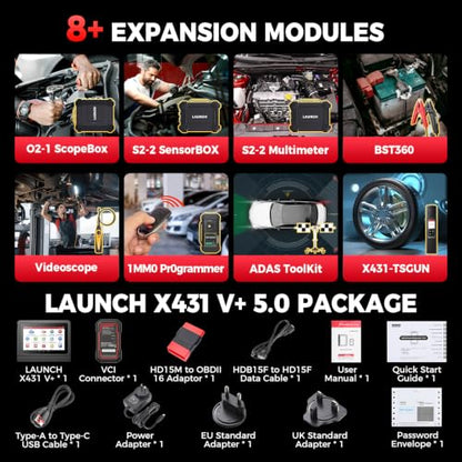 X431 PRO3 V+ 5.0 2026 Upgraded Bluetooth Bi