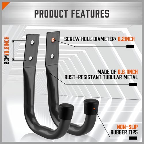 6 Pack Heavy Duty Metal Wall Hooks