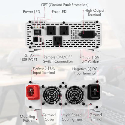 EL3810 Pure Line Inverter 3000 Watt Pure Sine Wave Power Inverter