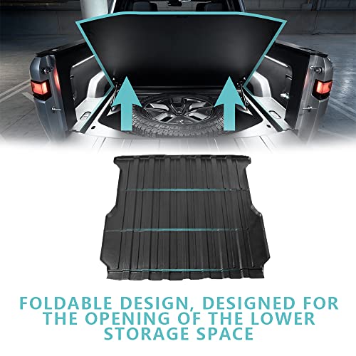 for Rivian R1T Truck Bed Mat Liner Foldable Accessories Pickup Heavyweight Bed Mat All
