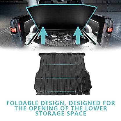 for Rivian R1T Truck Bed Mat Liner Foldable Accessories Pickup Heavyweight Bed Mat All