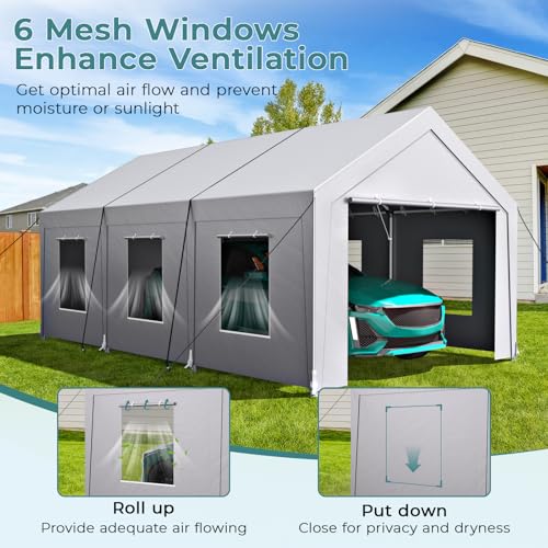 Carport 12x20 ft Heavy Duty