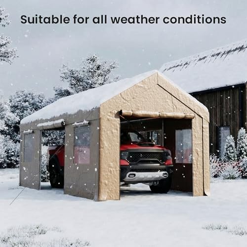 10'×20' Storage Shelter Outdoor Gable Roof Carport