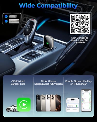 Mini CarPlay Wireless Adapter for Apple iPhone