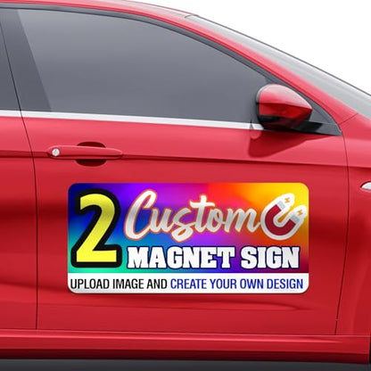 2pc 12x18 Custom Full Color Magnetic Car Signs (2 Count)