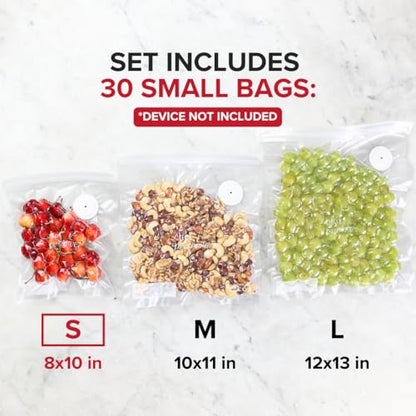Reusable Vacuum Sealer Bags for Food (30 Count)