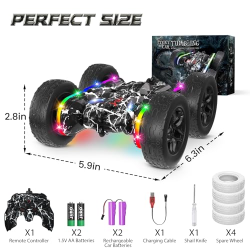Rc Cars Toys for Boys Remote Control Car 2.4 GHz Black Toys for Ages 5
