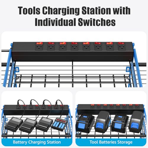 Blue Power Tool Organizer Wall Mount (15 Count)