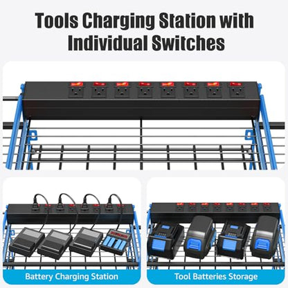 Blue Power Tool Organizer Wall Mount (15 Count)
