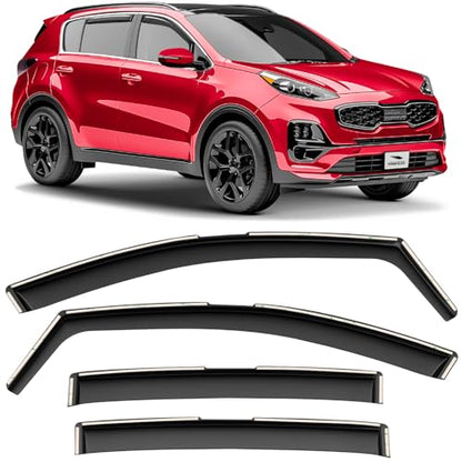 in Channel Extra Durable Rain Guards for Kia Sportage 2017 (4 Count)