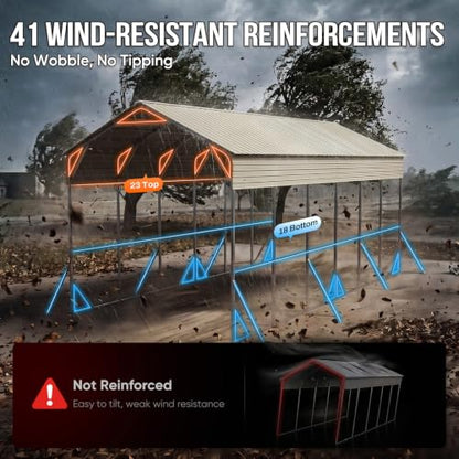 14x30x15 FT RV Metal Carport