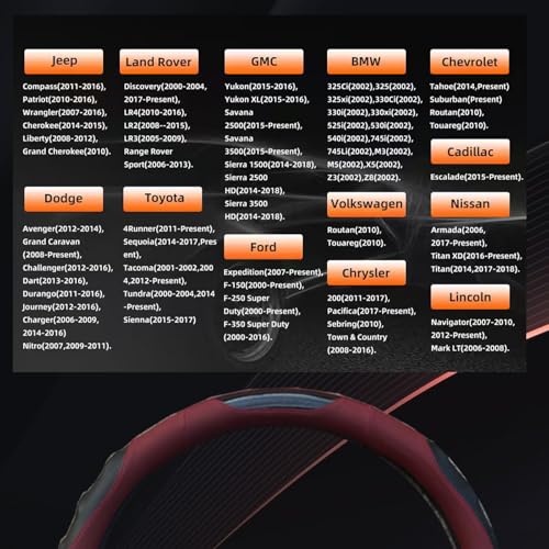 Breathable Leather Steering Wheel Cover with Non