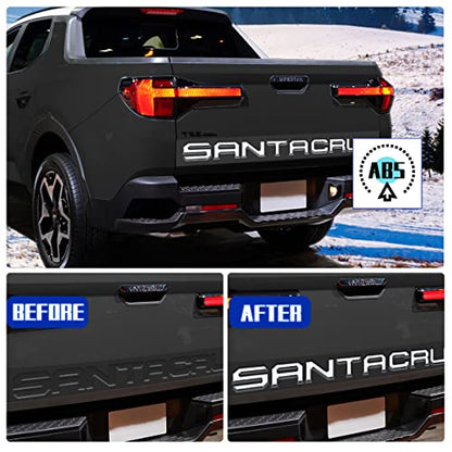 Tailgate Inserts Letters Compatible for 2022 2023 2024 2025 2026 Santa Cruz 3D Raised & Strong Adhesive Decals Letters Rear Emblem Decal Sticker Compatible for Santa Cruz Accessories