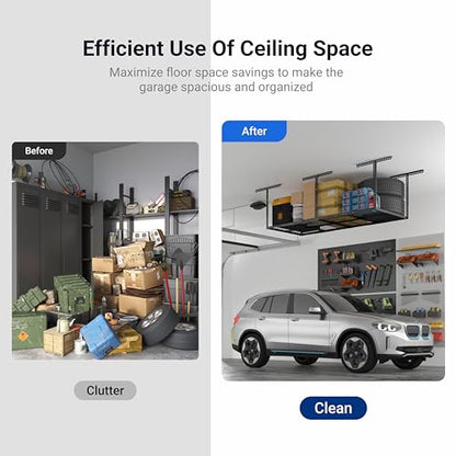 3x8 Overhead Garage Ceiling Storage Rack Organization