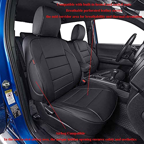Custom Fit Tacoma Front Car Seat Covers for Toyota Tacoma 2016 2017 2018 2019 2020 2021 2022 2023 Double Cab