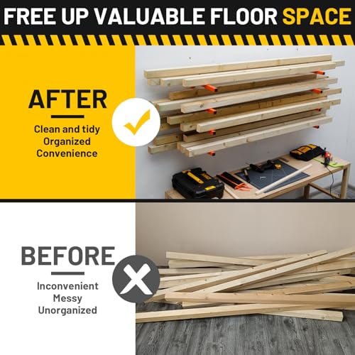 Wood Organizer and Lumber Storage Rack Wall Mount