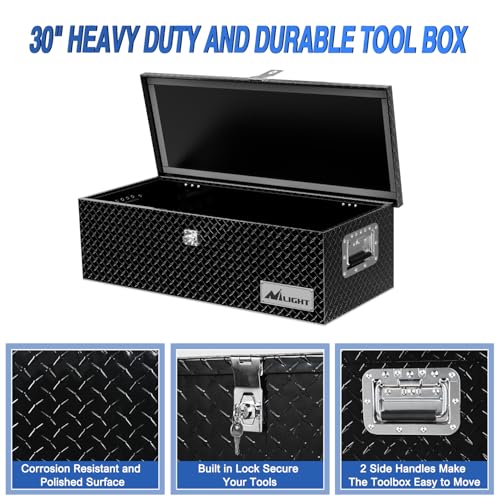 30 Inch Truck Tool Box Heavy Duty Aluminum Diamond Plate Toolboxes