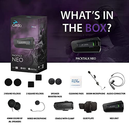 Packtalk Neo Motorcycle Helmet Communication Intercom System (2 Count)