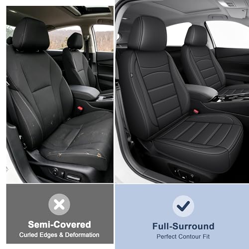 Car Seat Covers Custom Fit for Honda Accord 2023 2024 2025 2026 Full Set Waterproof Faux Leather Full Coverage Car Seat Protector