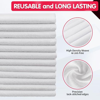 White Microfiber Cleaning Cloth (50 Count)